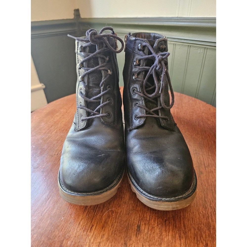 Kodiak Canada Womens mahone Waterproof Leather Combat Boots Black Size 9 3M - Picture 2 of 8